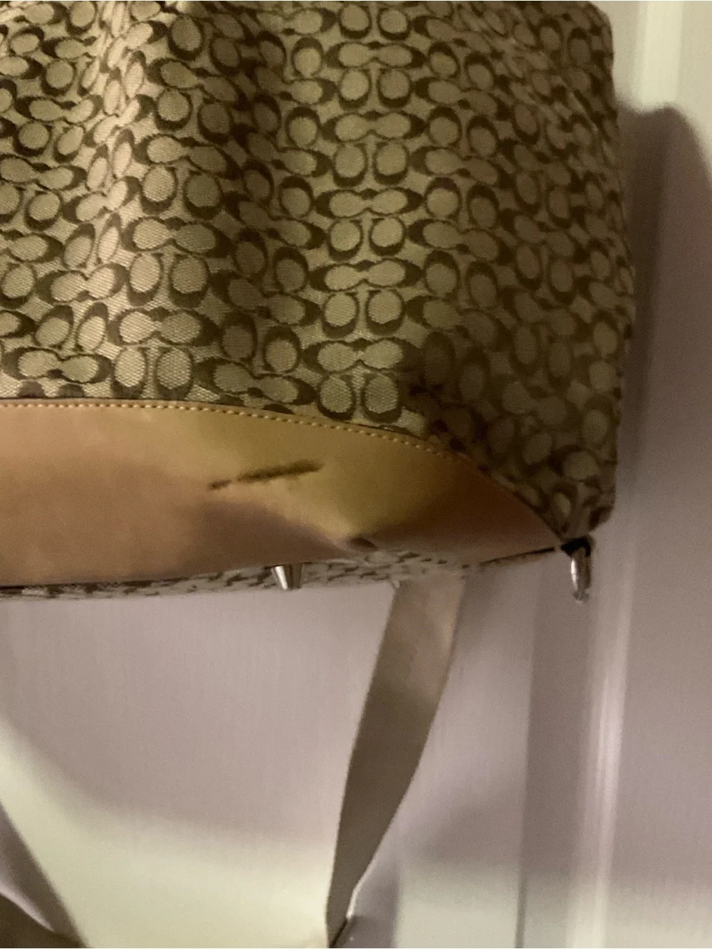 Signature Pattern Tote Bag in Tan